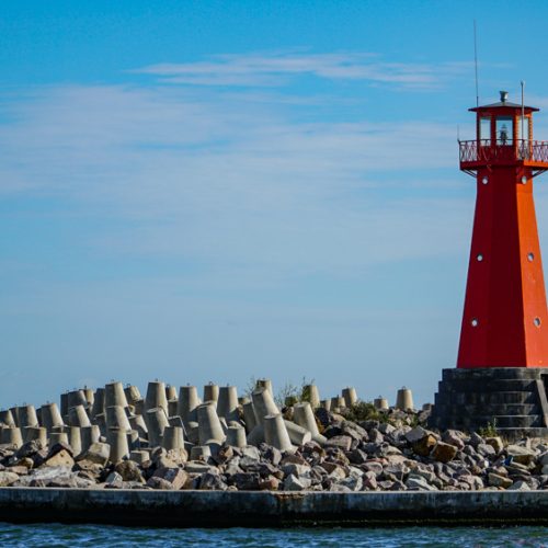 "Red Entrance" lighthouse. Gdańsk.