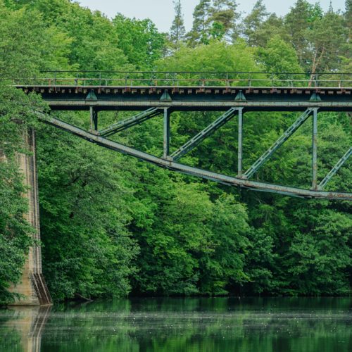 Disused railway bridge in Rutki.