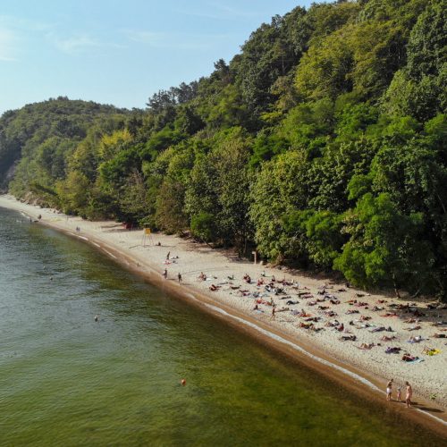 Gdynia's beaches in Redłowo are some of the most beautifully situated in Poland.